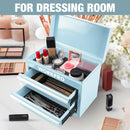 WORKPRO Mini Metal Tool Box with 2 Drawers and Top Storage, Small Tool Chest, Pink