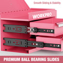 WORKPRO Mini Metal Tool Box with 2 Drawers and Top Storage, Small Tool Chest (W)