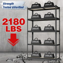 WORKPRO 5-Tier Adjustable Metal Shelving Unit-Black