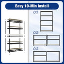 WORKPRO 5-Tier Adjustable Metal Shelving Unit-Black