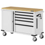 WORKPRO 52" Rolling Tool Chest with Wheels, 5-Drawer & Cabinet, 1000 lbs