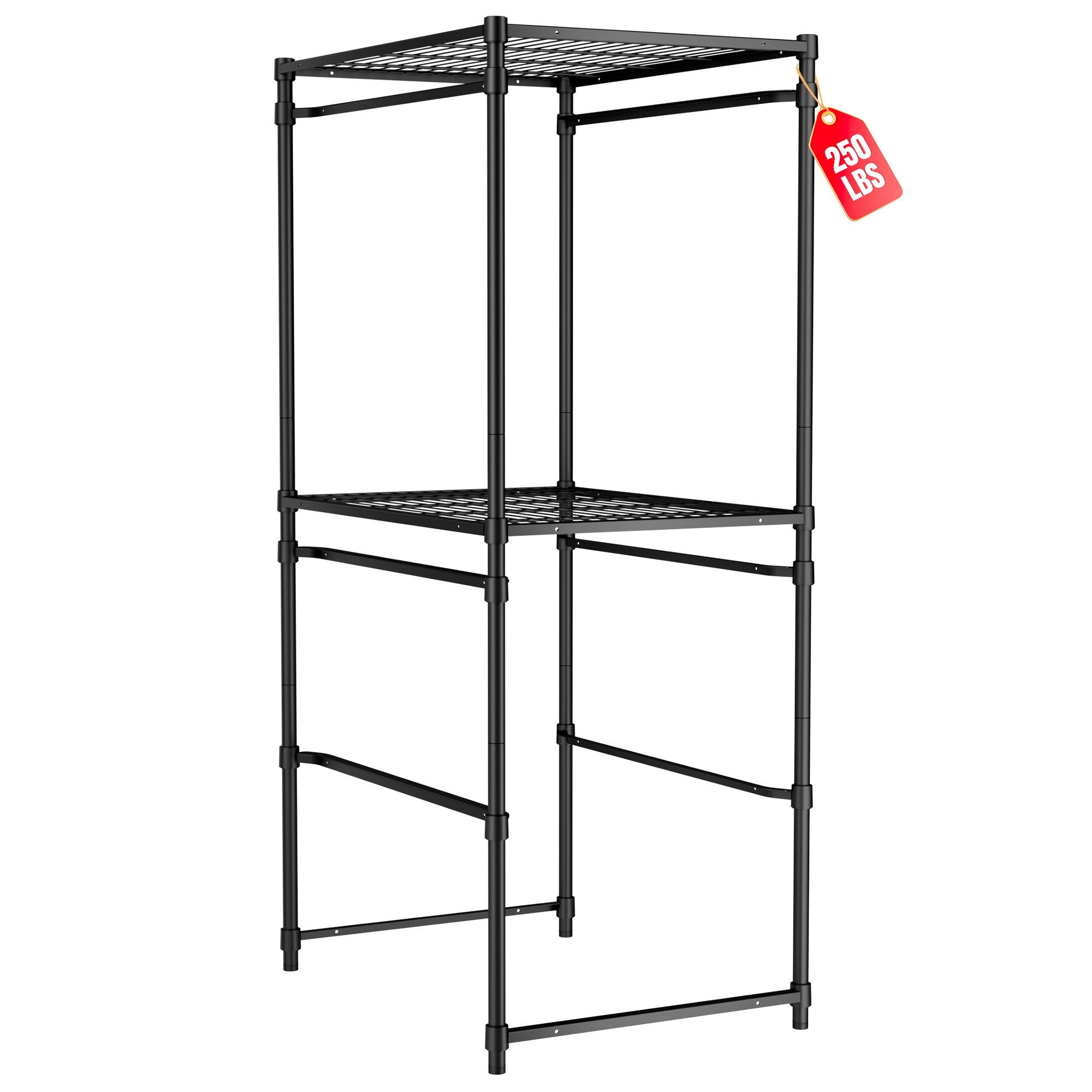 WORKPRO 250 LBS 5-Tier Bin Storage Rack for 27-Gallon Totes, Heavy Duty Metal Shelving Units for Garage, Basement, Pantry, Kitchen, Workspace, or Laundry Room, 30.5