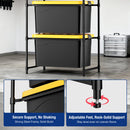 WORKPRO 250 LBS 5-Tier Bin Storage Rack for 27-Gallon Totes, Heavy Duty Metal Shelving Units for Garage, Basement, Pantry, Kitchen, Workspace, or Laundry Room, 30.5" x 22.5" x 69", Black