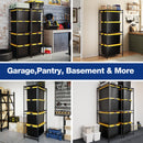 WORKPRO 2 Pack 250 LBS 5-Tier Bin Storage Rack for 27-Gallon Totes, Heavy Duty Metal Shelving Units for Garage, Basement, Pantry, Kitchen, Workspace, or Laundry Room, 30.5" x 22.5" x 69", Black