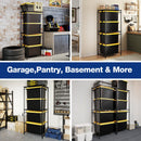 WORKPRO 250 LBS 5-Tier Bin Storage Rack for 27-Gallon Totes, Heavy Duty Metal Shelving Units for Garage, Basement, Pantry, Kitchen, Workspace, or Laundry Room, 30.5" x 22.5" x 69", Black