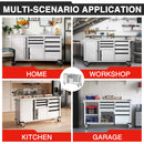 WORKPRO 62" x 20" 7-Drawer & 2-Door Rolling Tool Chest with Stainless Countertop