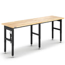 WORKPRO 96"x24" Large Workbench with Adjustable Height and Power Outlet, 4000 LBS Load Capacity Heavy-Duty Work Table for Garage, Workshop, Home