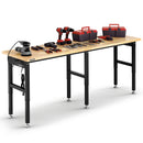 WORKPRO 96"x24" Large Workbench with Adjustable Height and Power Outlet, 4000 LBS Load Capacity Heavy-Duty Work Table for Garage, Workshop, Home