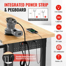 WORKPRO 96"x24" Large Workbench with Adjustable Height and Power Outlet, 4000 LBS Load Capacity Heavy-Duty Work Table for Garage, Workshop, Home