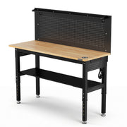 WORKPRO 60"x22" Garage Workbench with Storage, 2000 LBS, Pegboard