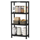 WORKPRO 4-Tier Plastic Storage Shelf, Black Freestanding Utility Organizer for Garage, Laundry Room & Basement