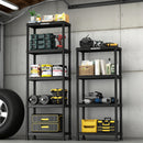 WORKPRO 4-Tier Plastic Storage Shelf, Black Freestanding Utility Organizer for Garage, Laundry Room & Basement