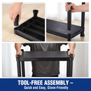 WORKPRO 5-Tier Plastic Storage Shelf, Black Freestanding Utility Organizer for Garage, Laundry Room & Basement