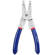 WORKPRO Wire Strippers Cutter, 8-inch Long Nose Wire Stripping Tool, Stainless Steel Wire Crimping Tools & Pliers, Multi-Function Hand Tool, Cuts 10-22 AWG
