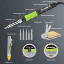 WORKPRO Soldering Iron Kit, 90W Soldering Gun with Digital Display and Iron Tips, 11-in-1 Adjustable Temperature Welding Kit for Electronic Repair, DIY Enthusiasts and Jewelry Makers (110V US Plug)