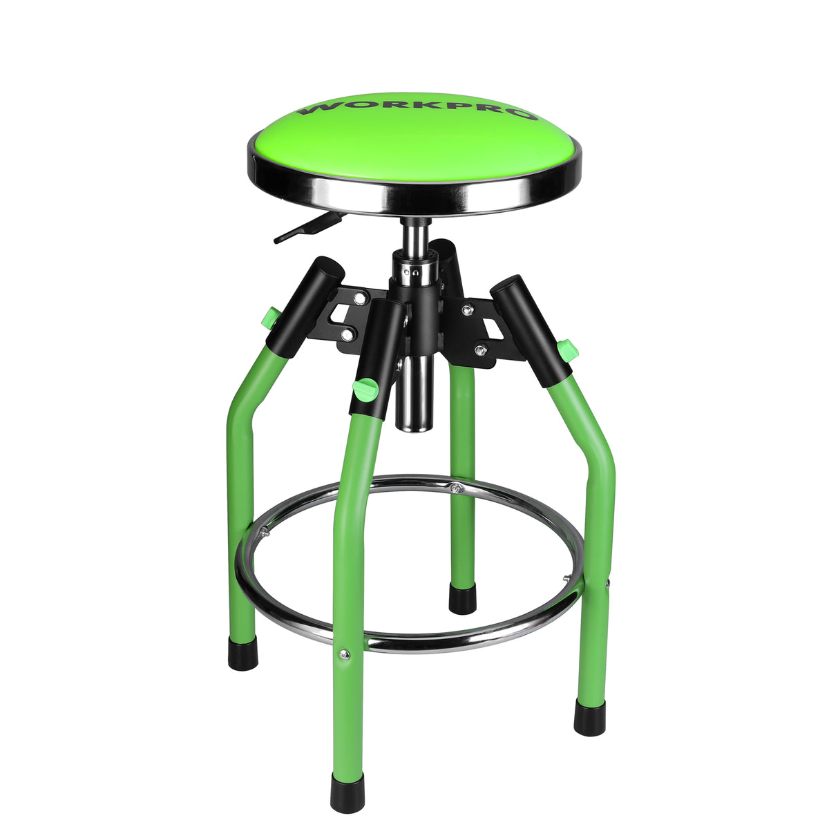 WORKPRO Heavy Duty Adjustable Hydraulic Shop Stool, Green