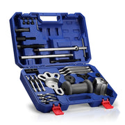WORKPRO 9-Way Slide Hammer Puller Set, 27-Piece Slide Hammer Kit, Wheel Bearing Removal Tool for Front Hub & Rear Axle, Heavy Duty Bearing Puller Set with Carry Box