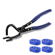 WORKPRO Exhaust Hanger Removal Tool with 4 Rubber Hangers, Blue | Non-Slip Grip, For Rubber Exhaust Hangers Muffler Hanger, Compatible with Most Domestic & Imported Exhaust Systems