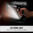 WORKPRO 12V Cordless Drill Set with Bits, 3/8" Keyless Chuck, 2-Speed, USB Type-C Charging Cable, Built-in LED Light, Compact for Home & DIY