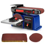2-in-1 belt and disc sander with sanding disc and abrasive sanding belt