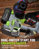 WORKPRO 20V Cordless Portable Band Saw for Cutting Metal with 3.75 Inch Cut Capacity & 6 Adjustable Speeds(370-670RPM, 324-587 SFPM)