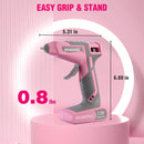 WORKPRO Cordless Hot Glue Gun Kit, 30s Fast Heat, 7.2V Dual Temp, 2600mAh Battery, 50 Glue Sticks, USB-C Charging & Storage Bag