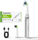 WORKPRO 5500RPM Cordless IPX6 Waterproof Electric Scrubber for Cleaning Grout, Tiles, Grime, and Crevices
