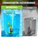 WORKPRO Sump Pump, 1HP 4500 GPH Submersible Water Pump with Automatic Float Switch for Transferring Clean or Dirty Water, A Water Pump for Pool Draining, Flooded Basement, Pond, and Garden Irrigation
