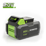 WORKPRO 20V 4.0Ah lithium-ion battery pack with 4 indicator lights, innovation quality and durable secure power