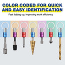 WORKPRO 1/4 inch Hex Shank Bit Holder, 3pcs Quick Release Drill Bit Holder Keychain for Impact Driver, Portable Screwdriver Bits Holder, Aluminum Alloy, Color Coded