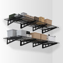 WORKPRO Garage 2-Tiers Metal 12.99"W x 4.53"H Storage Shelves Holds up to 800 lb Maximum Load Weight Capacity, Black