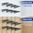 WORKPRO Garage 2-Tiers Metal 12.99"W x 4.53"H Storage Shelves Holds up to 800 lb Maximum Load Weight Capacity, Black