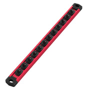 WORKPRO Magnetic Socket Organizer red aluminum alloy socket rail kit with 12 clips, innovation quality and secure