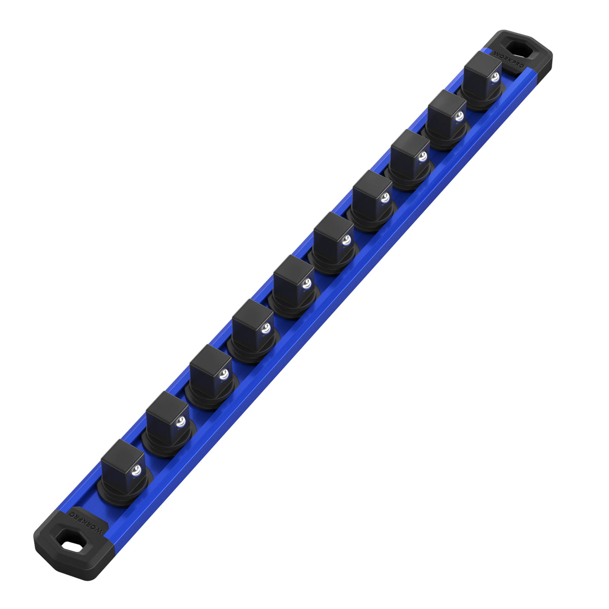 WORKPRO Magnetic Socket Organizer in blue and black with innovation quality high-quality durable secure clips