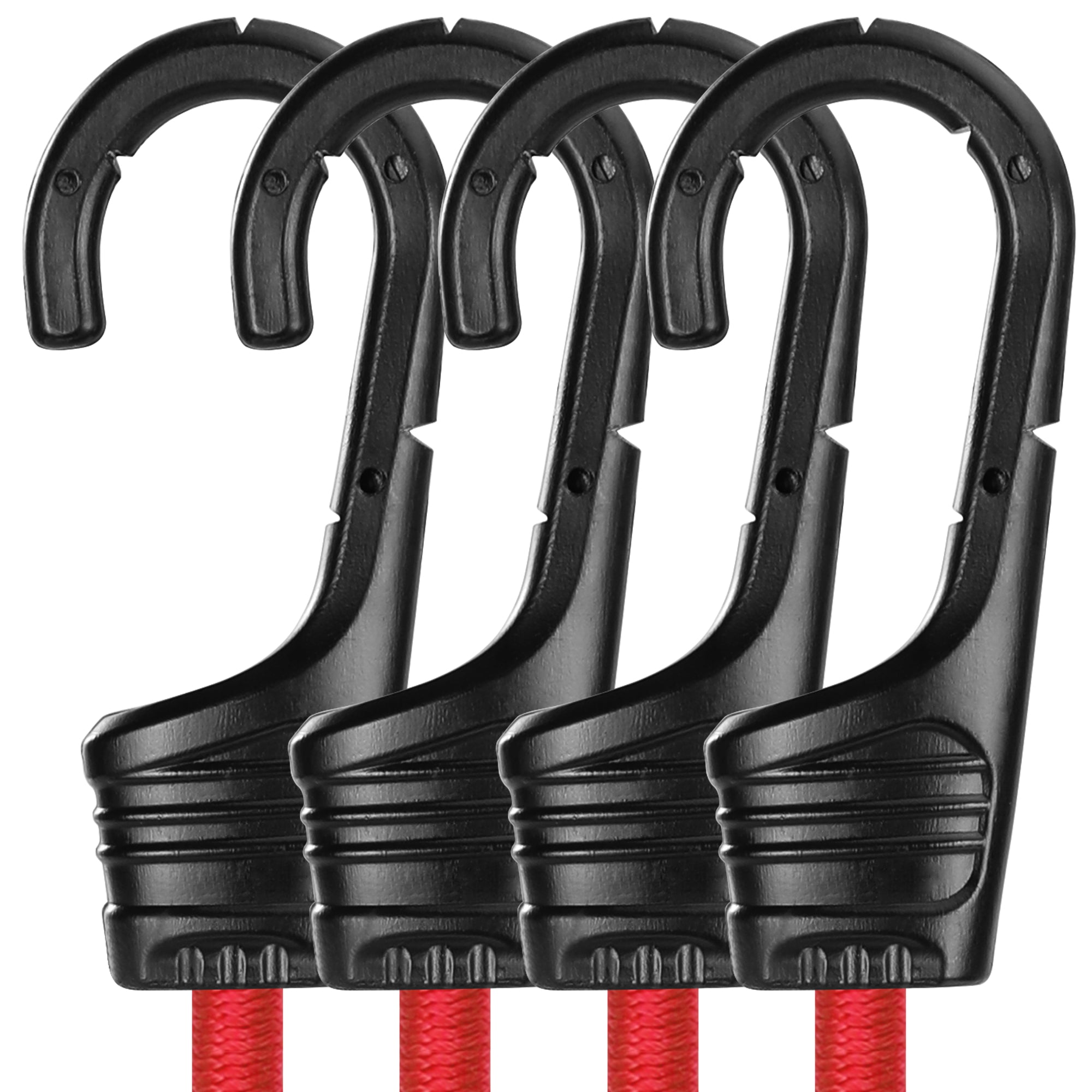 WORKPRO 24 inch bungee cords with hooks, black rubber straps, innovation, quality, secure, durable, convenient