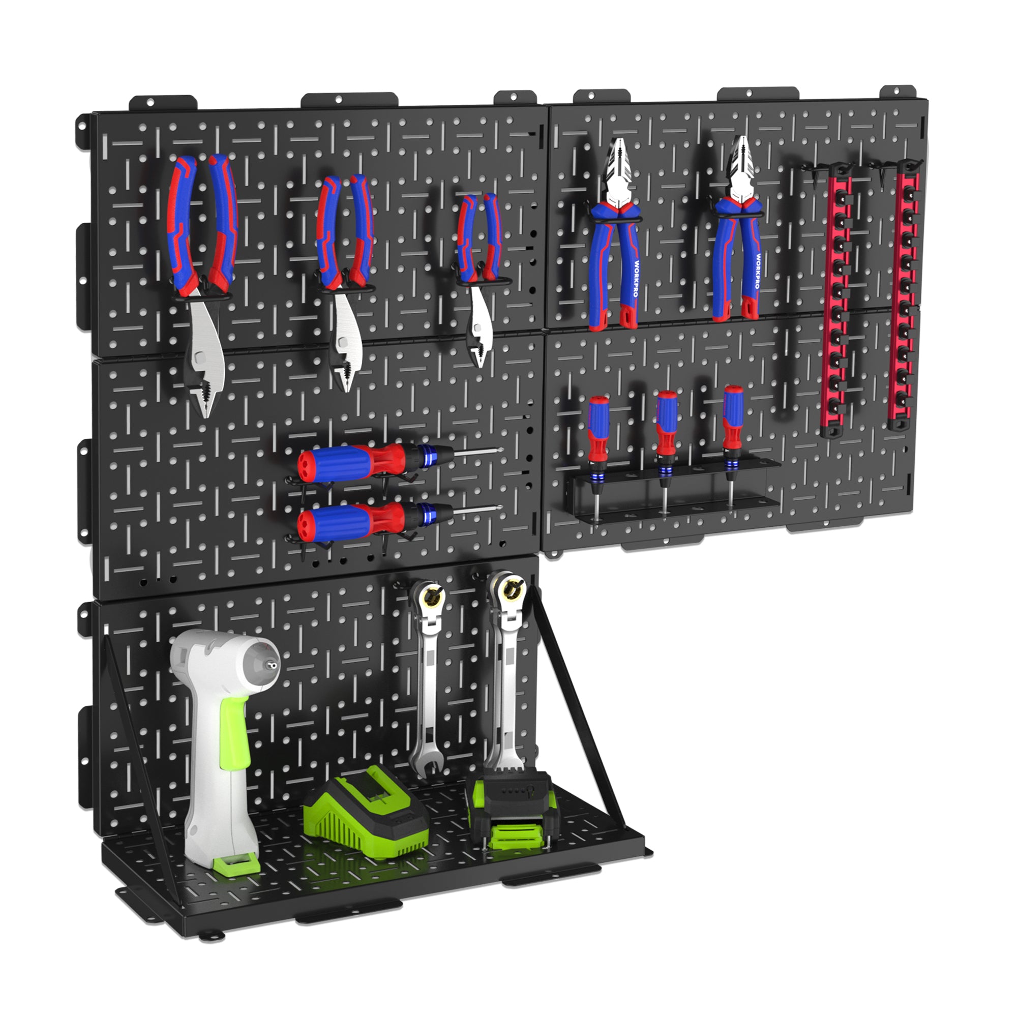 Tool organizer board with innovation quality high-quality durable tools, screwdrivers and wrenches in secure slots