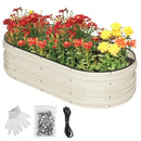 WORKPRO 4x2x1ft Galvanized Raised Garden Bed Set, Rust & Corrosion Protection, Easy Assembly, Safe Edge, Ideal for Vegetables & Flowers, Green, 1 Pc