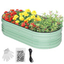 WORKPRO 4x2x1ft Galvanized Raised Garden Bed Set, Rust & Corrosion Protection, Easy Assembly, Safe Edge, Ideal for Vegetables & Flowers, Green, 1 Pc