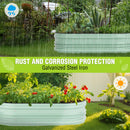 WORKPRO 4x2x1ft Galvanized Raised Garden Bed Set, Rust & Corrosion Protection, Easy Assembly, Safe Edge, Ideal for Vegetables & Flowers, Green, 1 Pc