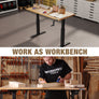 WORKPRO 47.2×23.6" Adjustable Workbench, Crank Stand Desk, 300LBS Capacity