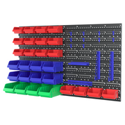 WORKPRO 44PCS Wall Mounted Storage Bins for Garage Storage | Screw organizer for Screws, Nuts, Bolts, Nails, Beads, and Small Hardware Parts, With Wall Panels