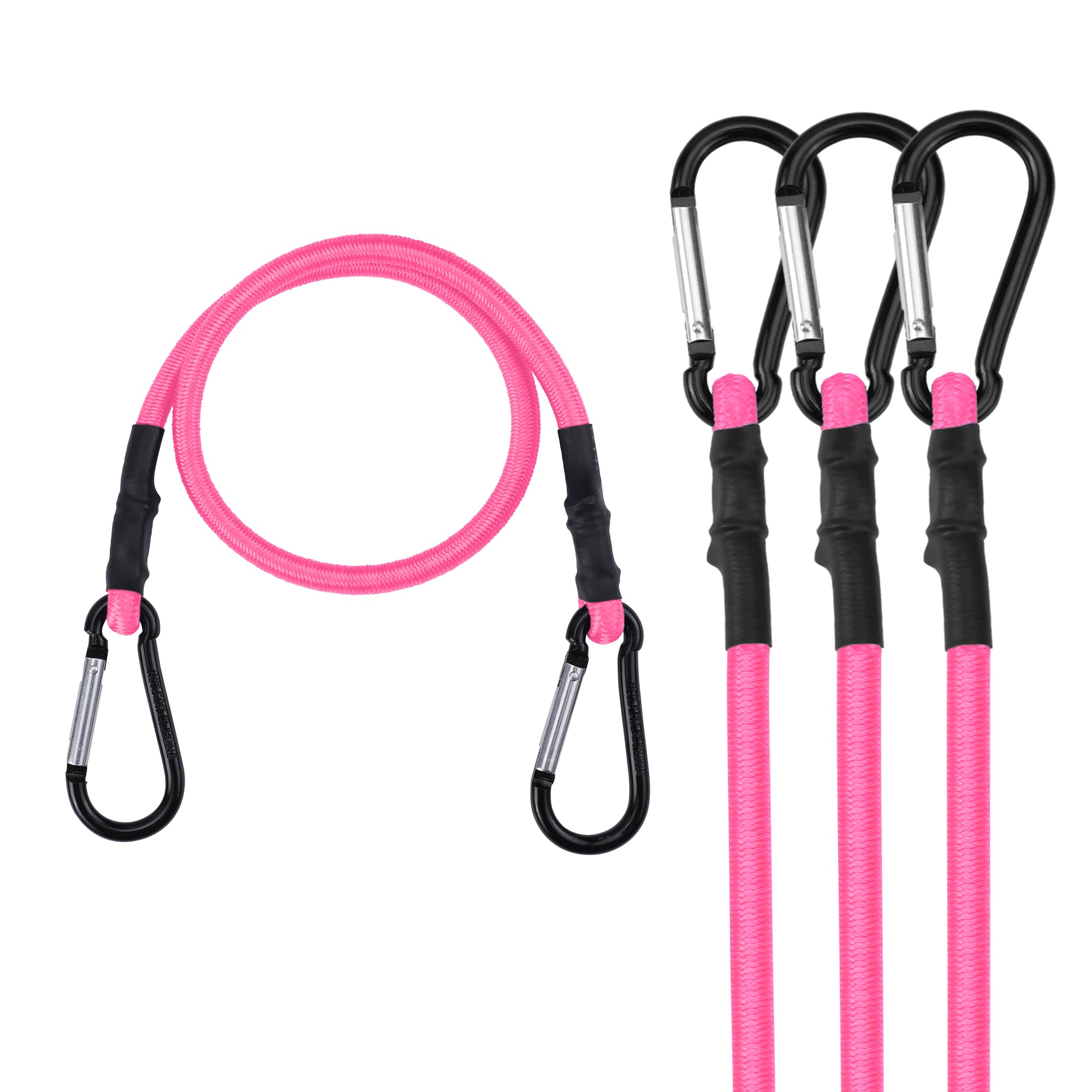 WORKPRO 24 inch bungee cord with hooks, pink and black, innovation quality high-quality secure durable convenient