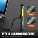 WORKPRO 3-in-1 UV and LED Pen Flashlight, Rechargeable Mini Pocket Penlight with 365 nm Black Light, 450 Lumen White Floodlight, for Inspection, Work, Repair, Pet Secretion Detection