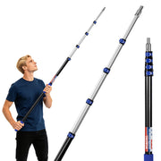 WORKPRO 20FT Pole, 5-20FT for Painting, Cleaning and Tree Trimming | Sturdy Aluminum, Flip-Lock, 3/4" Thread, Reach 2nd-Story Windows, High Ceilings and Tree Branches, Portable