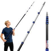 WORKPRO 28FT Pole, Heavy-Duty for Painting, Window Cleaning and High Reach | Heavy-Duty Aluminum, Flip-Lock, 3/4" Thread, Up to 28FT Reach, No Ladder Needed, Durable