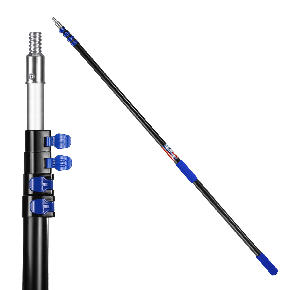 WORKPRO 28FT Pole, Heavy-Duty for Painting, Window Cleaning and High Reach | Heavy-Duty Aluminum, Flip-Lock, 3/4" Thread, Up to 28FT Reach, No Ladder Needed, Durable