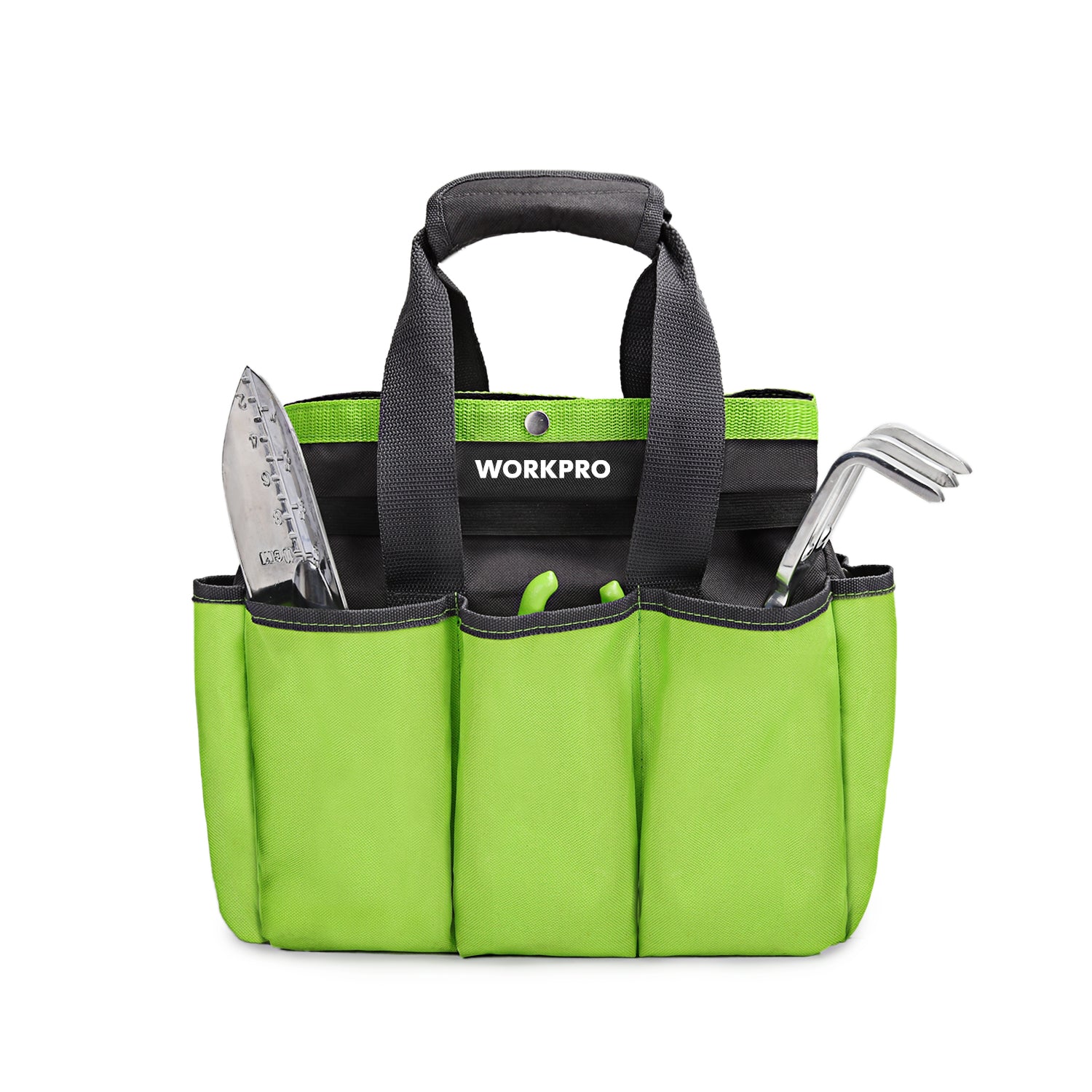 WORKPRO Garden Tool Bag in green with 8 pockets, innovation quality high-quality durable secure convenient