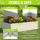 WORKPRO 7.5x4x2ft Light Green Square Metal Raised Garden Bed, White