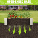 WORKPRO 7.5x4x2ft Light Green Square Metal Raised Garden Bed, White