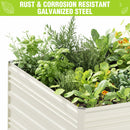 WORKPRO 7.5x4x2ft Light Green Square Metal Raised Garden Bed, White
